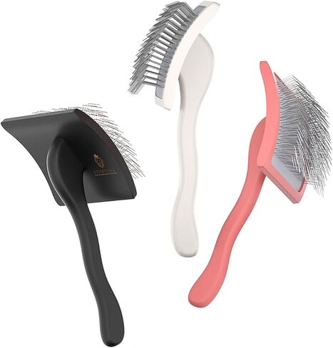 Doodles Dog Slicker Brush for Grooming Pet Hair - Best Brushes for Poodle & Golden Doodle - Long Haired Brush for Dogs - Goldendoodle Long Pin Brush for Dematting - Cream White (Large) in Saudi Arabia