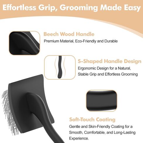Doodles Dog Slicker Brush for Grooming Pet Hair - Best Brushes for Poodle & Golden Doodle - Long Haired Brush for Dogs - Goldendoodle Long Pin Brush for Dematting - Cream White (Large) in Saudi Arabia