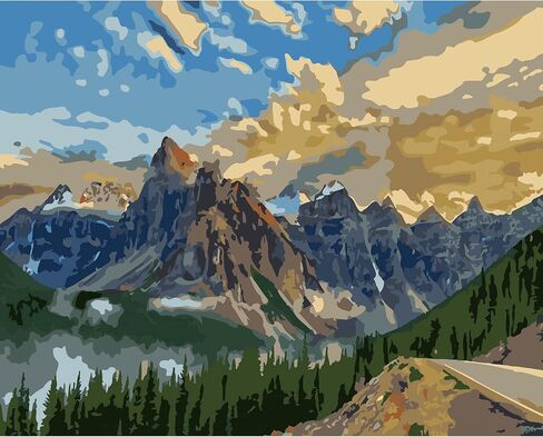 FILASLFT Paint by Numbers Black Cat, Paint by Number for Adults & Beginner Canvas, Animal Garden Landscape Oil Painting Kits, Perfect for Office Wall Decoration 16x20inch in Kuwait