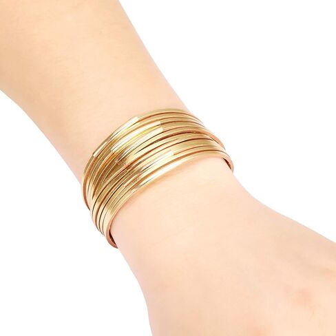 أساور جلدية ملفوفة للنساء من فيسيوري، مجوهرات بوهو ليوبارد متعددة الطبقات من الخرز الكريستالي in Kuwait