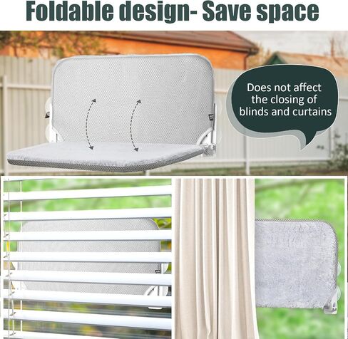 Sunhoo Cat Window Hammock Perch Cordless Perches Window Sill Seat Bed Foldable Stable Lounger Upgraded Suction Cup Easy Assembly Indoor Cats Kitty Shelf Hold Up to 55lbs (Light Gray, M) in Saudi Arabia
