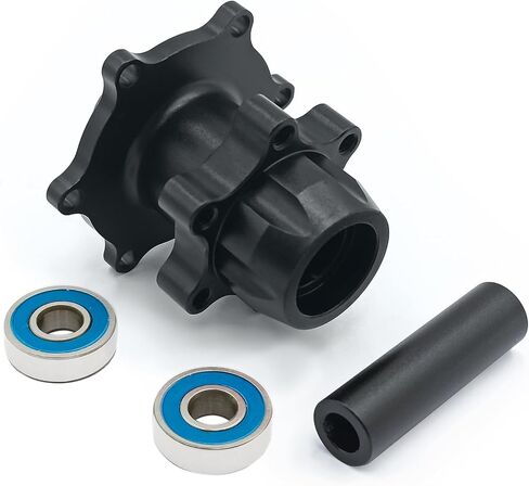 Aluminum 7075 Front/Rear Wheel Hub Hex Larger Inner Bearings for Promoto-MX (Black) in Saudi Arabia