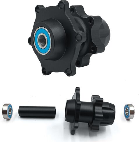 Aluminum 7075 Front/Rear Wheel Hub Hex Larger Inner Bearings for Promoto-MX (Black) in Saudi Arabia