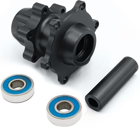 Aluminum 7075 Front/Rear Wheel Hub Hex Larger Inner Bearings for Promoto-MX (Black) in Saudi Arabia