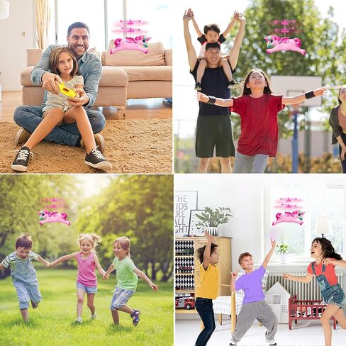 Unicorn Remote Control Helicopter, Flying Unicorn Toys for Girls Age 6-8 9-14 Years and Up, Rechargeable 2 Channel Rc Helicopter Mini Drone Flying Toy with LED Lights for Kids Indoors Birthday Gift in Saudi Arabia
