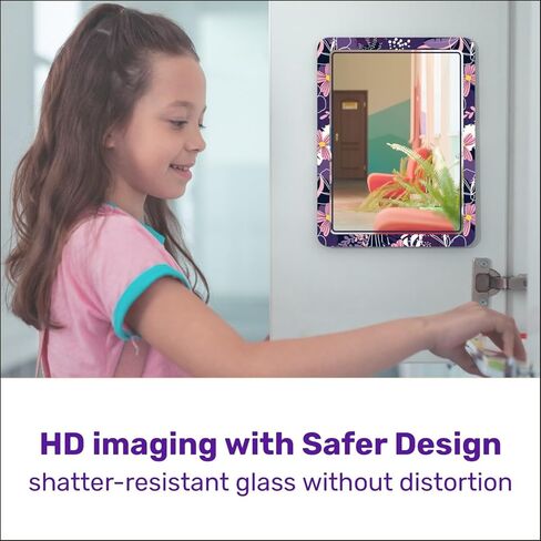 Locker Mirror Magnetic for School and Office, with Strong Magnetic Mirror for Locker, Magnetic Locker Mirror with Colorful Design, Reliable Stylish Locker Accessories, 1 Pack in Kuwait