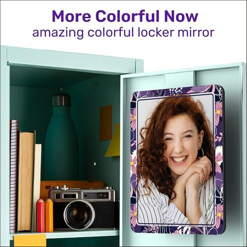 Locker Mirror Magnetic for School and Office, with Strong Magnetic Mirror for Locker, Magnetic Locker Mirror with Colorful Design, Reliable Stylish Locker Accessories, 1 Pack in Kuwait