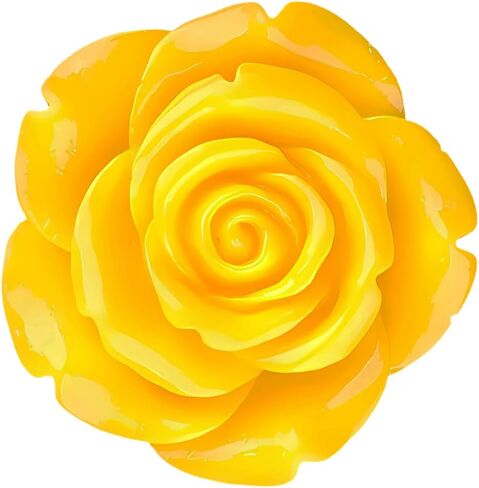 Large Rose Flower Brooch - Elegant Flower Pin for Your Outfit (yellow) in Saudi Arabia