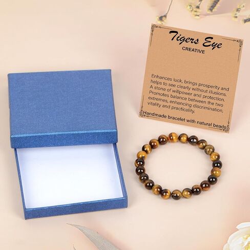 LPBeads اليدوية الأحجار الكريمة الطبيعية تمتد مطاطا سوار شفاء كريستال حجر مستدير الخرز مجوهرات هدايا للنساء الرجال in Saudi Arabia
