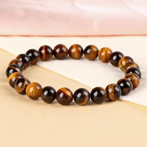 LPBeads اليدوية الأحجار الكريمة الطبيعية تمتد مطاطا سوار شفاء كريستال حجر مستدير الخرز مجوهرات هدايا للنساء الرجال in Saudi Arabia