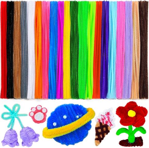 Eppingwin 1000pcs Pipe Cleaners, Yellow Pipe Cleaners Craft Supplies,Chenille Stems for DIY Arts Crafts Project(Yellow) in Saudi Arabia
