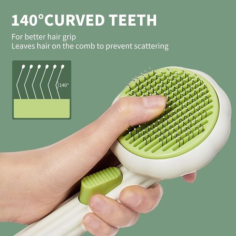 Cat Brush Dog Brush with Release Button for Shedding, Self Cleaning Cat Comb Hair Brush for Indoor Cats, Dog Deshedding Brush Grooming Kit, Pet Supplies Hair Remover Tool in Saudi Arabia