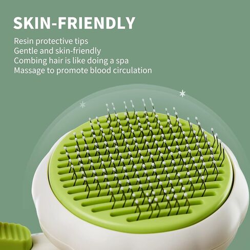 Cat Brush Dog Brush with Release Button for Shedding, Self Cleaning Cat Comb Hair Brush for Indoor Cats, Dog Deshedding Brush Grooming Kit, Pet Supplies Hair Remover Tool in Saudi Arabia