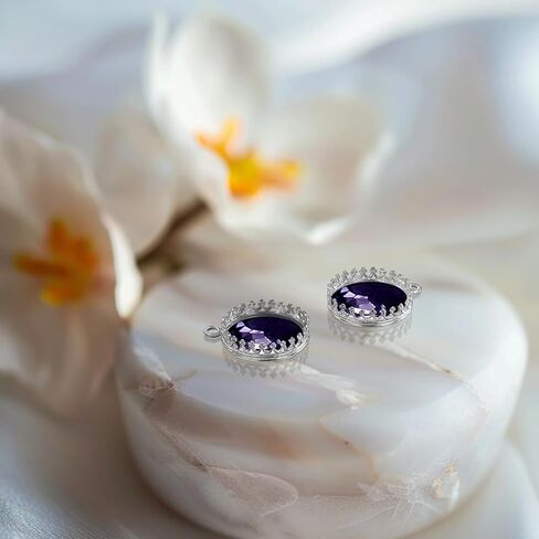 925 Sterling Silver 12-18mm Bezel Round Crown Setting with Loop Findings in Kuwait