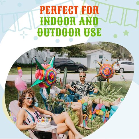 Mexican Piñata (32") Star with Green Cones and 30 ft Rope, Christmas Pinata Large, Posada Decoration, Piñata para Cumpleaños, Kids, New Years Eve, Adult Pinatas for Cinco de Mayo, Holiday Decorations in Saudi Arabia