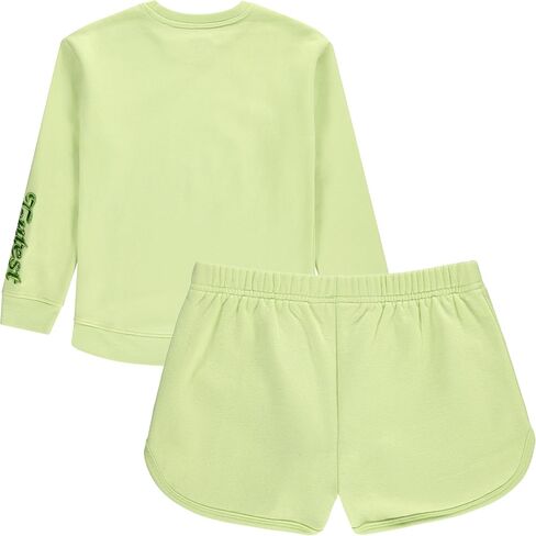 STAR WARS Girls Baby Yoda Crewneck Sweatshirt and Shorts Clothing Set- Little and Big Girl Sizes 4-16 in Saudi Arabia