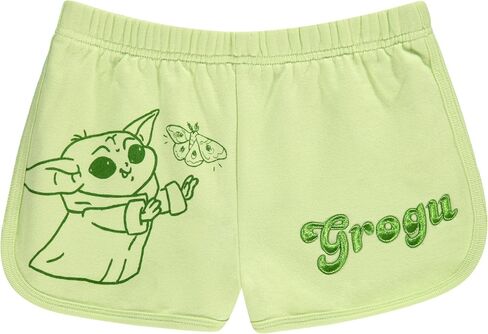 STAR WARS Girls Baby Yoda Crewneck Sweatshirt and Shorts Clothing Set- Little and Big Girl Sizes 4-16 in Saudi Arabia