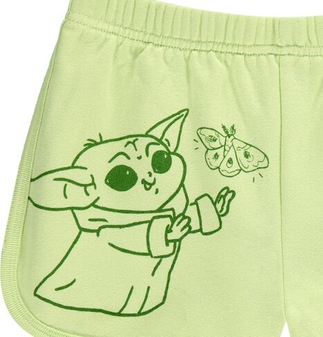 STAR WARS Girls Baby Yoda Crewneck Sweatshirt and Shorts Clothing Set- Little and Big Girl Sizes 4-16 in Saudi Arabia