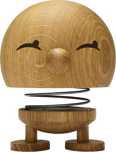 Hoptimist Dog Oak Bimble, Woody Brown, Home Decor Ornament - Danish Design, Wood W/Metal Spring, Small- Creates Cheerful Movement in Saudi Arabia