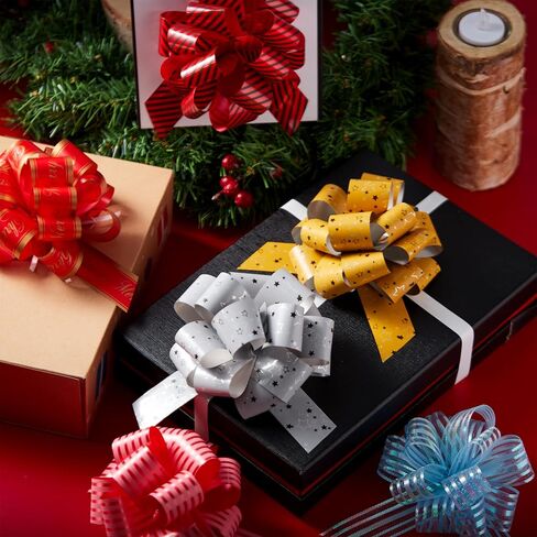 JOYIN 84 PCS Christmas Pull Bows with Ribbon 5" Wide for Gift Wrapping & Gift Tags, Boxing Day Decorations, Holiday Decor Present Wrapping in Saudi Arabia