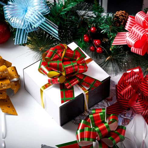 JOYIN 84 PCS Christmas Pull Bows with Ribbon 5" Wide for Gift Wrapping & Gift Tags, Boxing Day Decorations, Holiday Decor Present Wrapping in Saudi Arabia