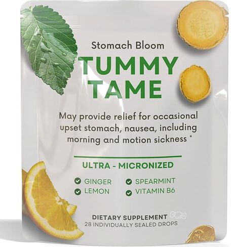 Ginger for Nausea Relief, Organic Honey, Spearmint, Lemon w/Vitamin B6, Pregnancy Must Haves, Morning Sickness Relief. 28 Ct in Saudi Arabia