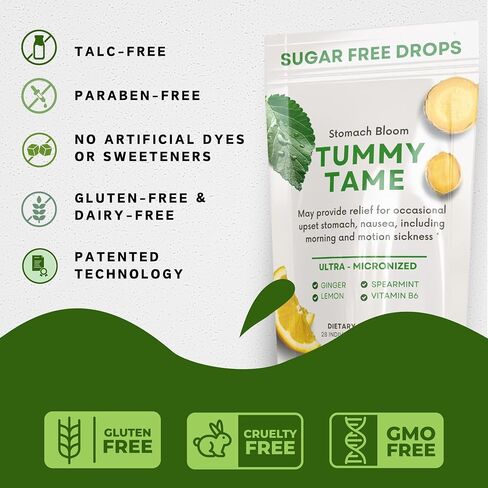 Ginger for Nausea Relief, Organic Honey, Spearmint, Lemon w/Vitamin B6, Pregnancy Must Haves, Morning Sickness Relief. 28 Ct in Saudi Arabia