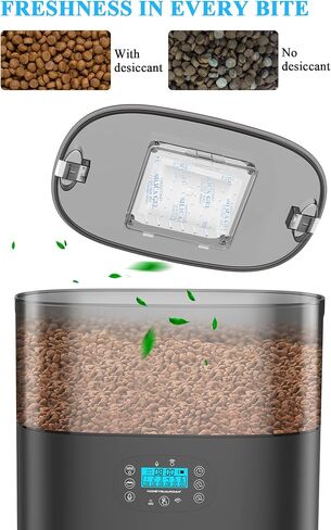 HoneyGuaridan 6L Automatic Cat Feeder for 2 Cats, 2.4G WiFi Enabled Smart Feed Automatic Pet Feeder for Cats & Dogs, Timed Pet Food Dispenser with Stainless Steel Bowl APP Control, 10s Voice Recorder in Saudi Arabia