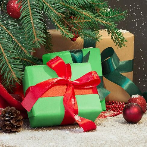 Naler 60 ورقة مناديل ورقية خضراء بالجملة لتغليف الهدايا مناديل ورقية فاخرة للديكور لحقائب الهدايا وأعياد الميلاد وحفلات الزفاف وعيد الفصح والديكور على شكل زهرة بوم بوم، 14x20 بوصة in Kuwait