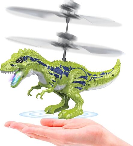 Dinosaur Toys for 8-12 Year Old Boys, Flying Toy Ball Infrared Induction RC Flying Ball Cool Toy for Kids Boys Girls Light Helicopter Flying Drone Indoor Outdoor Games Christmas Birthday Gifts in Saudi Arabia