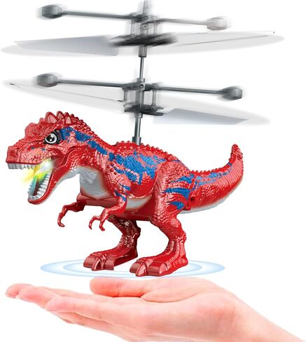 Dinosaur Toys for 8-12 Year Old Boys, Flying Toy Ball Infrared Induction RC Flying Ball Cool Toy for Kids Boys Girls Light Helicopter Flying Drone Indoor Outdoor Games Christmas Birthday Gifts in Saudi Arabia