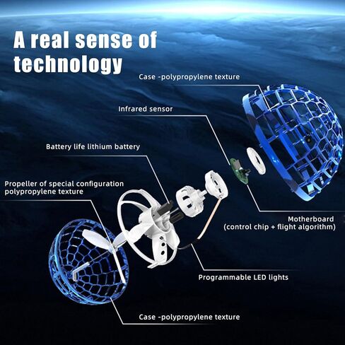لعبة الكرة الطائرة الطائرة 2024، كرة معلقة دوارة، كرة بوميرانغ تحوم، للأعمار من 6 إلى 10 سنوات، داخلية/خارجية، أزرق in Kuwait