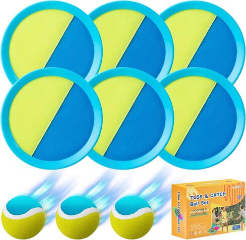 Kids Toys - Outdoor Games, Beach Toys, Toss and Catch Ball Set, Perfect Beach Games Sets Playground Sets for Backyards Easter Gifts for Kids in Kuwait