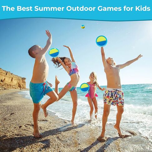 Kids Toys - Outdoor Games, Beach Toys, Toss and Catch Ball Set, Perfect Beach Games Sets Playground Sets for Backyards Easter Gifts for Kids in Kuwait