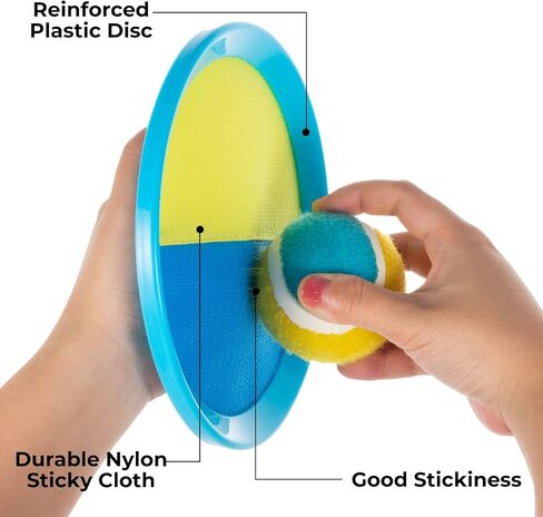 Kids Toys - Outdoor Games, Beach Toys, Toss and Catch Ball Set, Perfect Beach Games Sets Playground Sets for Backyards Easter Gifts for Kids in Kuwait
