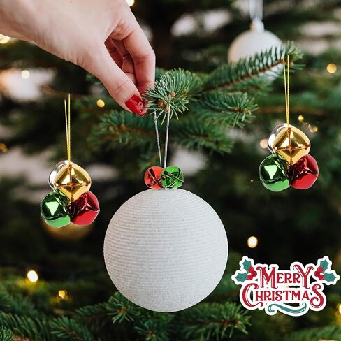 120Pcs Christmas Jingle Bells for Crafts 2/5 Inch,4 Color Mix Craft Bells DIY Bells for Christmas Pet Decorations Christmas Party Decorations and Home in Saudi Arabia
