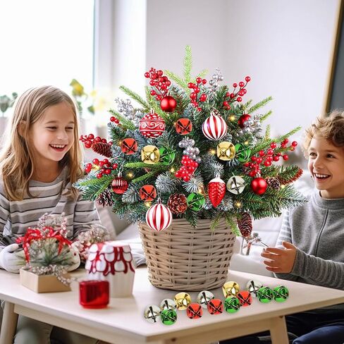 120Pcs Christmas Jingle Bells for Crafts 2/5 Inch,4 Color Mix Craft Bells DIY Bells for Christmas Pet Decorations Christmas Party Decorations and Home in Saudi Arabia