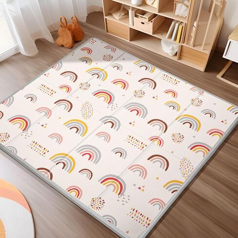 Baby Play Mat for Floor,Baby Play Mat for 59''x 59''Playpen,Reversible,0.8 in Thick Waterproof Playmat,Anti-Slip Floor Playing Mats,Non-Toxic,Baby Playmat for Indoor and Outdoor Use,Circle in Saudi Arabia
