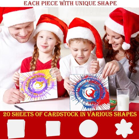 Spin Art Machine Variable Speed, Battery Operated Spinner - Paint Spinner with Splatter Guard, Washable Paint, Spin Art Kit, Art Design Card, Stem Toys, Arts and Crafts in Kuwait