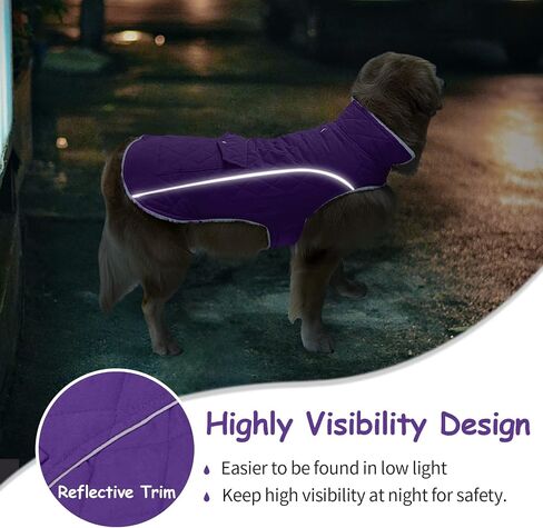 Malier Dog Winter Coat, Windproof Dog Cold Weather Coats with Real Pocket, Winter Dog Extra Warm Coat Dog Fleece Jacket Reflective Dog Clothes for Small Medium Large Dogs and Puppy (Red, Medium) in Kuwait