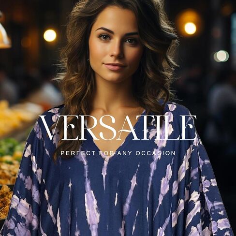 Plus Size Handmade Kaftan Dresses for Women - Tie-Dyed Oversized Dress, Swimsuit Coverup for Vacation and Night Out in Saudi Arabia