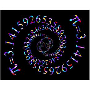 3.14 Pie Rainbow Fine Art Print Decor- Inspirational and Motivational Math Poster - 11x14 Unframed Wall Art Photo Gift - STEM, Teacher, School, Apartment or Dorm Decor - Accessories Under $15