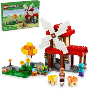 LEGO Minecraft The Windmill Farm Building Toy - Minecraft Toy for Kids, Boys & Girls, Ages 8+ with 3 Minifigures - Gift for Christmas for Fans of Video Games - 21262