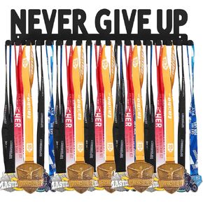 Trophy Medal Shelf Hanger Ribbon Holder Display Medals Wall Metal Rack Organizer Frame Awards Ribbon Cheer Gymnastics Soccer Softball wrestling Runner Race Hold Medals Easy to Install