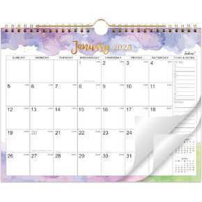 2025 Wall Calendar - Calendar 2025, January 2025 - December 2025, 11" × 8.5", Spiral Twin-Wire Binding, Daily Blocks with Julian Dates, Perfect for Planning and Organizing Your Life
