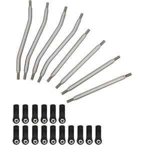 8Pcs RC Steering Link Rod End, Stainless Steel Servo Link Rod End for Capra AXI03004 Remote Control Car