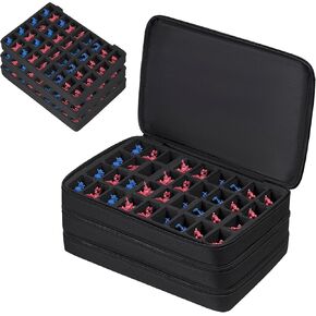 Miniature Storage Carrying Figure Bag -108 Slot Figurine Minature Carrying Case,Compatible with Warhammer 40k, Dungeons & Dragons and More(Bag Only) (Black)