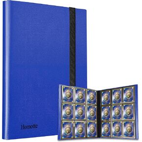 Trading Cards Binder, 9 Pocket Baseball Football Binder 360 Side Loading Trading Card Holder, Standard Size Card Organize Album for Sports TCG(BLACK)