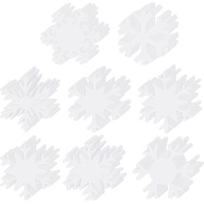 Seajan 200 Pcs Winter Snowflake Cutouts Paper Snowflakes Bulletin Board Cutouts Single Color Creative Paper Winter Snowflake Decoration for Bulletin Board Classroom Decor Party Supplies(Snowflake)