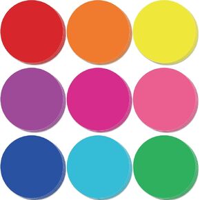 Geyee 108 Pcs Circle Cutouts Paper Bulletin Board Decorations Assorted Color Circle Shaped Die Cut for Classroom Decor Teachers Kids DIY Craft School Chalkboard Wall Decor